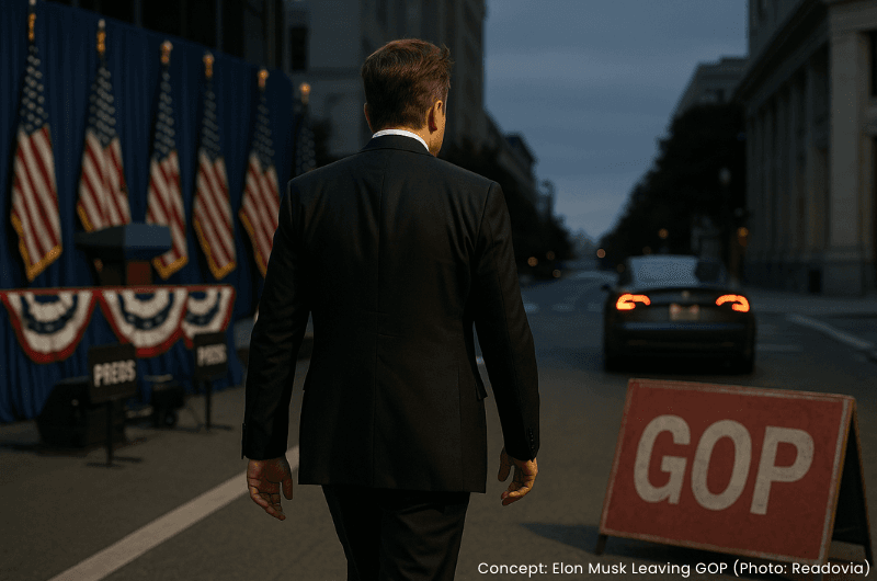 Concept: Elon Musk leaving GOP
