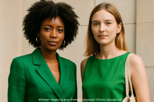 Women wearing sustainable clothing
