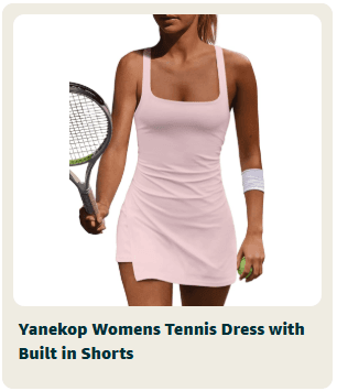 Yanekop Women's Tennis Dress with Built-in Shorts