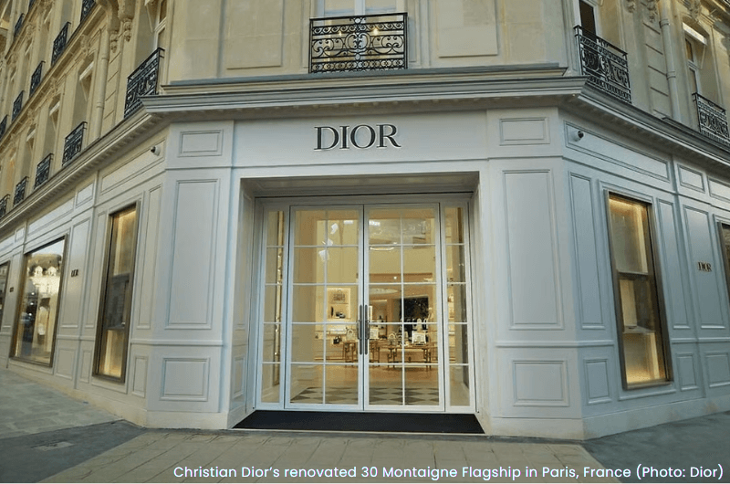 Christian Dior's renovated 30 Montaigne flagship in Paris, France