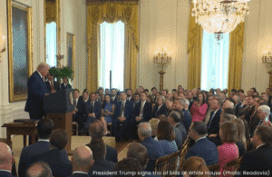 President Trump signs trio of bills at White House