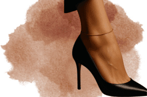 Stiletto with gold anklet