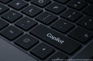 Copilot button on a keyboard