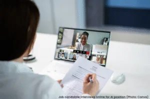Job candidate interviews for AI position