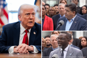 Chicago Governor and city leaders hold press conference & push back on President Trump's threat to deploy toops in Chicago.