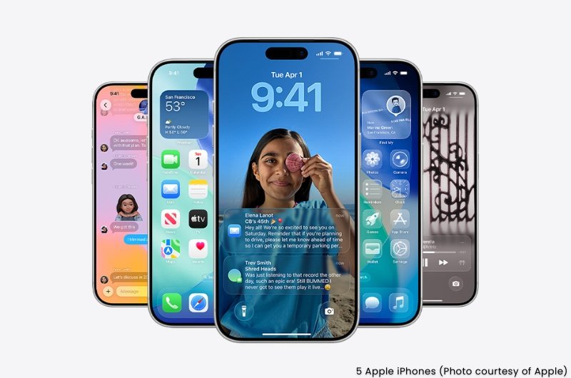 5 Apple iphones