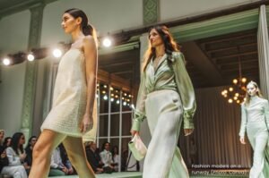 Fashion models on a runway