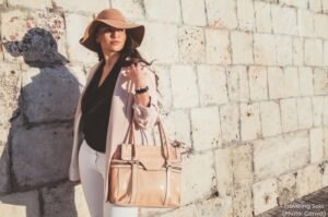 Woman traveling solo