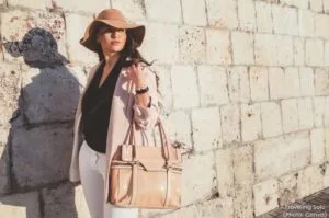Woman traveling solo