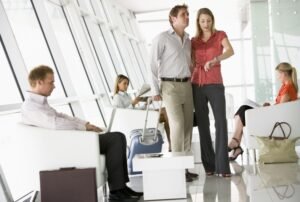 Airport flight delays due to government shutdown