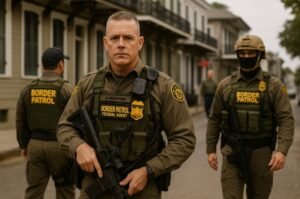 Federal agents on patrol in New Orleans as the Trump administration widens its deportation initiative.