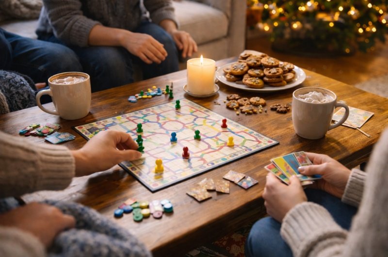 A cozy board-game moment captures the spirit of “Second Christmas,” a growing day-after-Christmas tradition.