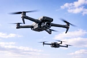 High-end camera drones fly under clear skies as U.S. regulators move to tighten controls on foreign-made models.