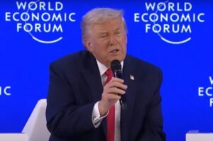 President Trump speaks at World Economic Forum.