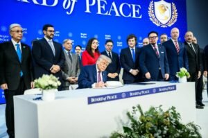 President Trump establishing Board of Peace as an official international organization.