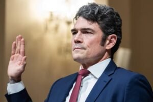 Joe Kent is sworn in as Director of the National Counterterrorism Center in early 2026. He resigned weeks later, citing opposition to the U.S. war in Iran.