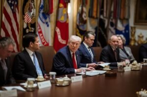 President Trump meets with senior officials as the administration weighs next steps in the escalating Iran conflict.