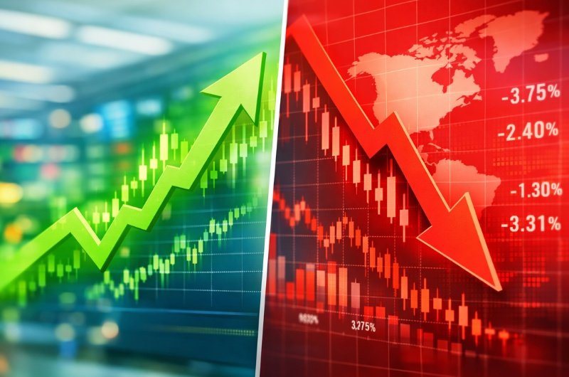 A sharp market reversal unfolds as oil prices drop following the U.S.–Iran ceasefire, shifting momentum from rapid gains to sudden decline.
