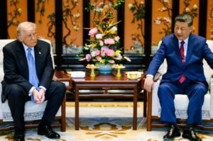 President Donald Trump and Chinese President Xi Jinping meet during a high-level summit that produced a major Boeing aircraft agreement and new discussions on U.S.-China economic cooperation.