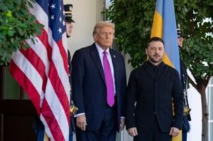 President Donald Trump and Ukrainian President Volodymyr Zelenskyy at the White House.