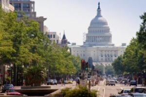 The U.S. Capitol in Washington, D.C., where House lawmakers narrowly approved a budget blueprint that could lead to a $95 billion funding package for defense, agriculture and other priorities.