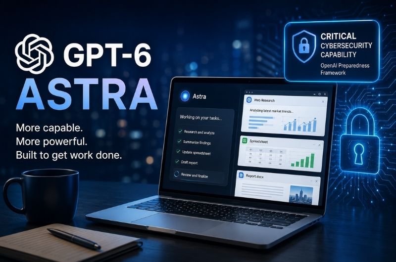 OpenAI's GPT-6 Astra combines advanced computer-use and professional-work capabilities with cybersecurity abilities that have reached the company's Critical capability threshold.