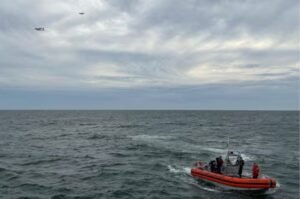 U.S. Coast Guard crews search the Atlantic Ocean off Nantucket for six people aboard a medical transport jet after wreckage from the aircraft was found in the area. The Coast Guard suspended the search Sunday after 66 hours.