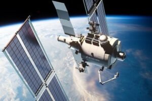 Artist's rendering of the proposed Starlab commercial space station orbiting Earth. NASA is inviting private companies to compete in developing the next generation of orbital facilities.