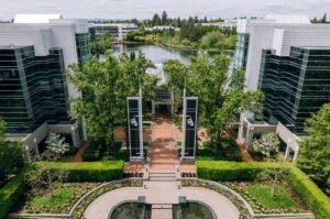 Nike’s global headquarters in Beaverton, Oregon. The company is launching a major restructuring as it works to cut costs and revive slowing sales.