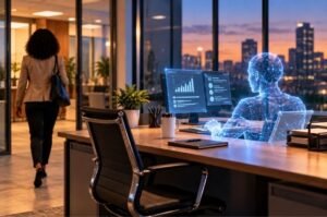 An AI agent continues working after an employee leaves the office, reflecting OpenAI’s push toward persistent agents that can make progress between conversations.